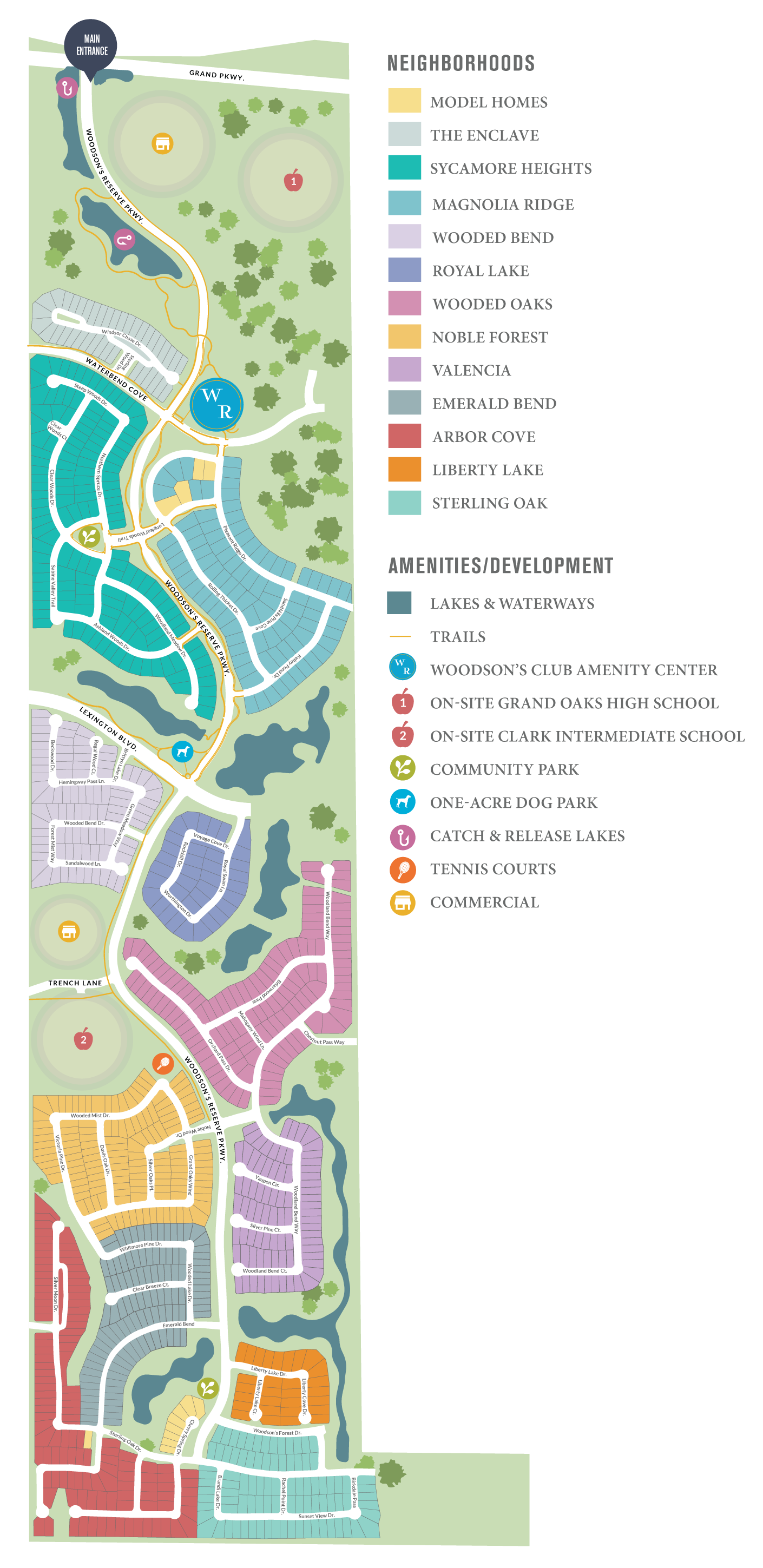 Discover The Woodlands - Map of the Front of The Woodlands